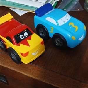 Boley Pair Of Colorful Race Cars Hauler Set